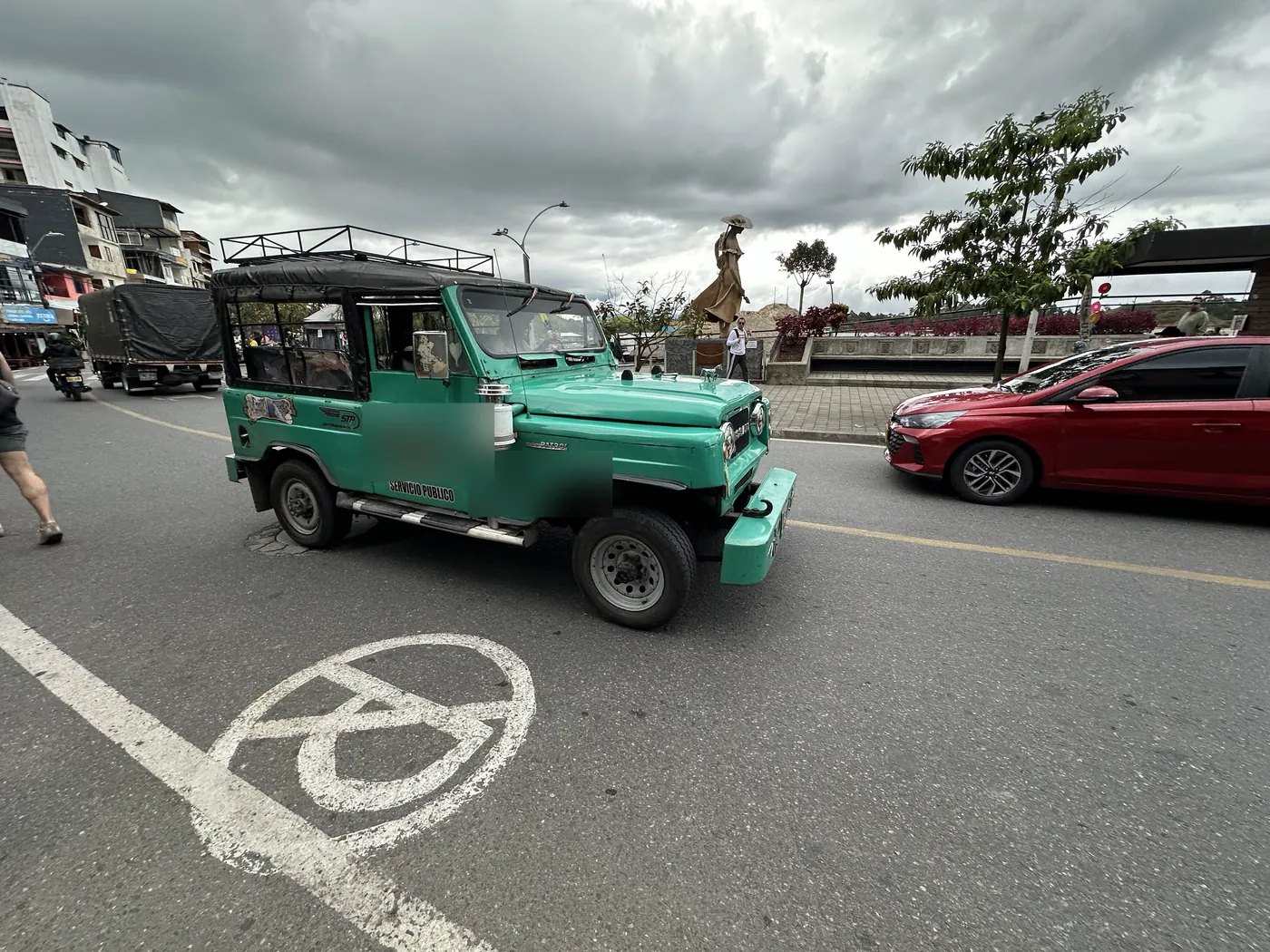 Traditional jeep colectivo in Guatapé